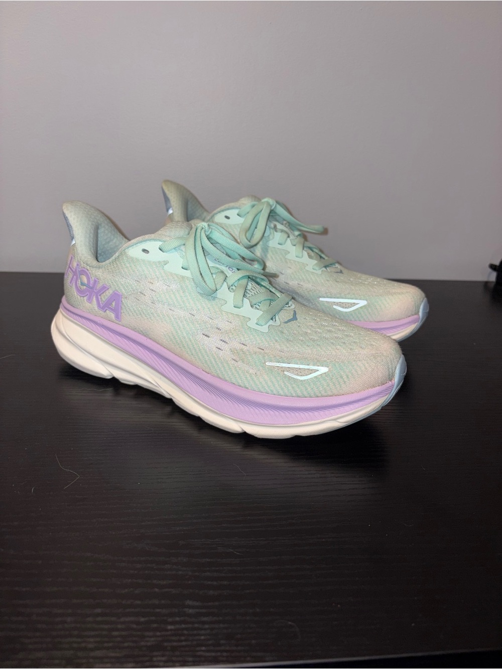HOKA Clifton 9 Women’s Running Shoes Blue Aqua Size 7.5B Athletic Sneaker - Picture 10 of 10